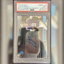 2025 Panini Black Metallic Marks J.J. McCarthy #1 card