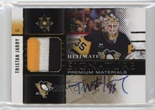 2024-25 Upper Deck Ultimate Collection Ultimate Material Signatures Tristan Jarry #USM-TJ card