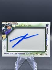 2025 Panini Boys of Summer Jumbo Acetate Signatures Zac Veen #8 card