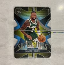 Damian Lillard 2024-25 Panini Silhouette Superstars Die-Cut card