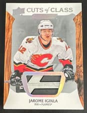 Jarome Iginla 2024-25 Upper Deck Engrained Icons Cuts of Class Relics card
