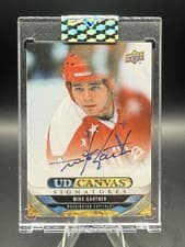 2024-25 Upper Deck Clear Cut Canvas Signatures Mike Gartner #CS-MG card