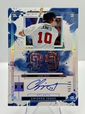 2025 Panini Impeccable MVPs Signatures Chipper Jones #11 card