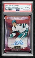 Macklin Celebrini 2024 O-Pee-Chee Platinum Rookie Autograph card
