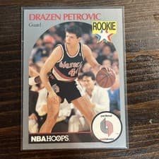 Drazen Petrovic 1990-91 Hoops Base Set card