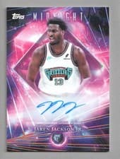 2025-26 Topps Midnight Dark Matter Autographs Jaren Jackson Jr. #DMA-JJ card