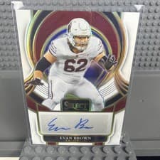 Evan Brown 2025 Panini Select Select Signature Prizm card
