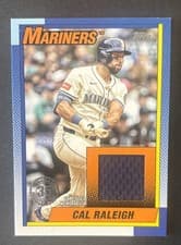 2025 Topps Update 1990 Topps Baseball Relics Cal Raleigh #90RU-CR card