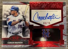 2025 Topps Tier One Top Shelf Signatures Carlos Beltrán #TSS-CB card