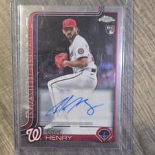 2025 Topps Chrome Update Autographs Cole Henry #AC-CH card