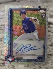 Jake Bloss 2025 Topps Chrome Logofractor Edition Rookie Autographs card