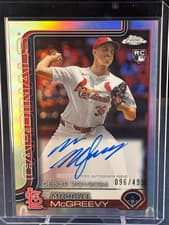2025 Topps Chrome Update Rookie Debut Autographs Michael McGreevy #CRDA-MM card