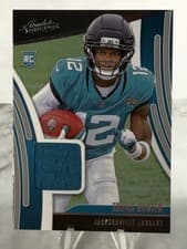 2025 Panini Absolute Absolute Rookie Materials Travis Hunter #ARM-THR card