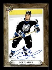 2024-25 Upper Deck Engrained Icons Beehive Portrait Signatures Cory Sarich #BH-CS card