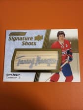 2024-25 Upper Deck Engrained Icons Signature Shots Manufactured Stick Relics Terry Harper #SS-TH card