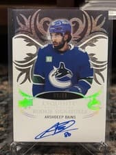 2024-25 Upper Deck Ice Exquisite Collection Rookies Signatures Arshdeep Bains #ERS-AB card