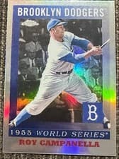 2025 Topps Chrome Platinum 1955 World Series Roy Campanella #55WS-1 card