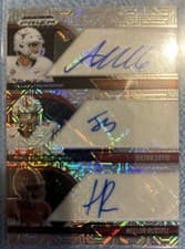 Arch Manning/Julian Sayin/Keelon Russell 2025 Panini Prizm Black Triple Autographs card