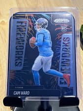 2025 Panini Prizm Fireworks Cam Ward #1 card