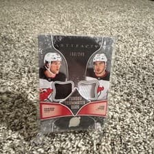 2024-25 Upper Deck Artifacts Tundra Teammates Duos Dawson Mercer/Timo Meier #T2-NJD card