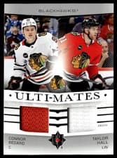 2024-25 Upper Deck Ultimate Collection Ulti-Mates Jersey Connor Bedard/Taylor Hall #UTM-HB card