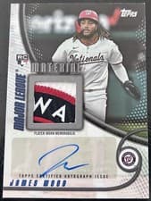 2025 Topps Major League Material Autographs Series One James Wood #MLMAR-JWO card