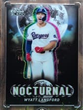 2025 Topps Chrome Black Nocturnal Wyatt Langford #NOC-28 card
