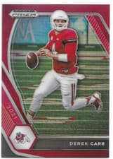 Derek Carr 2021 Panini Prizm Draft Picks card
