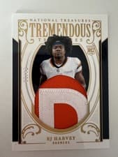 2025 Panini National Treasures Tremendous Treasures RJ Harvey #24 card