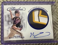 2025 Panini Flawless Prospect Patch Autographs Kash Mayfield #12 card