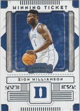 2020 Panini Contenders Draft Picks Winning Tickets Zion Williamson #1 card
