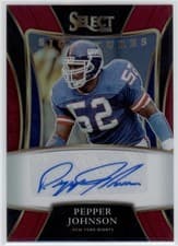 2021 Panini Select Signatures Select Pepper Johnson #SSP-PJO