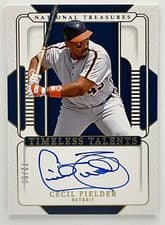 2025 Panini National Treasures Timeless Talents Signatures Cecil Fielder #12 card
