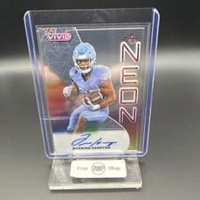 2025 Leaf Vivid Neon Autographs Omarion Hampton #NA-OH1 card