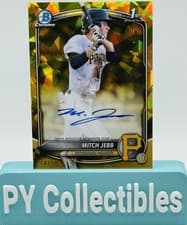 2025 Bowman Sapphire Edition Autographs Mitch Jebb #CPS-MJ card