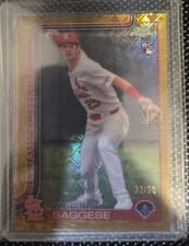 2025 Topps Chrome Logofractor Edition Rookie Autographs Thomas Saggese #RA-TSA card
