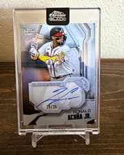 2025 Topps Chrome Black Ivory Autographs Ronald Acuña Jr. #IVA-RA card