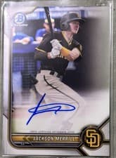 Jackson Merrill 2022 Bowman Chrome Prospect Autographs card