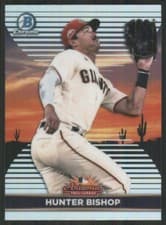 Hunter Bishop 2022 Bowman Chrome 2021 AFL Fall Stars card
