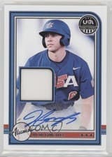 2025 Panini Stars & Stripes USA Baseball Alumni Signature Materials Jacob Gonzalez #USA-JG card