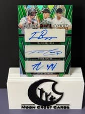 Travis Bazzana / Gavin Turley / Trent Caraway 2024 Leaf Metal Triple Autograph card