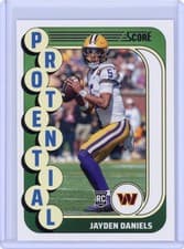 Jayden Daniels 2024 Panini Score Protential card