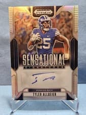 2025 Panini Prizm Draft Picks Sensational Signatures Tyler Allgeier #35 card
