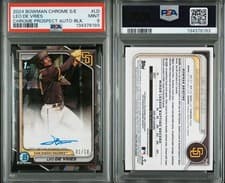 2024 Bowman Chrome Sapphire Edition Chrome Sapphire Prospect Autographs Leo De Vries #CSPA-LD card