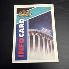 Info Card: 1993 Stadium Club Baseball 1993 Stadium Club card