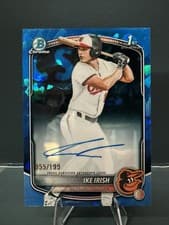 2025 Bowman Draft Sapphire Sapphire Chrome Prospect Autographs Ike Irish #CPA-II card