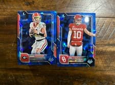 2025 Bowman University Chrome Sapphire Base Set John Mateer #1 card
