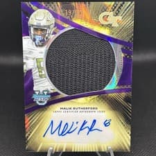 2025 Bowman University Best Prospect Jumbo Relic Autographs Refractor Malik Rutherford #JRA-MR card