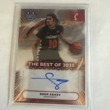 2025-26 Bowman University Best The Best of 2025 Autographs Shon Abaev #BA-SA card