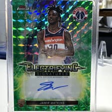 2025-26 Finest Electrifying Signatures Jamir Watkins #ESG-JW card